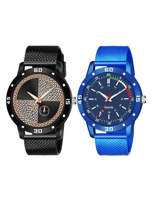 men round shape analog watch combo - 19591978 - Very Small Image - 1