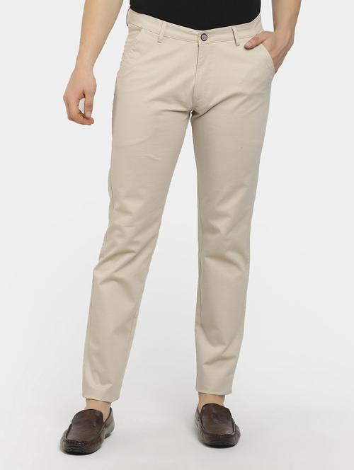 off white cotton chinos casual trouser - 19592282 - Very Small Image - 1