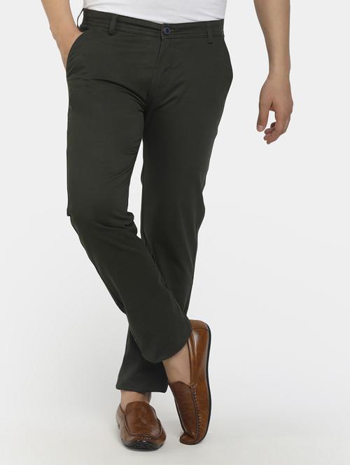 green cotton chinos casual trousers - 19592326 - Very Small Image - 1