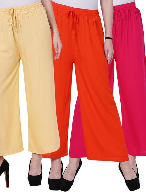 pack of 3 solid trouser - 19592345 - Very Small Image - 1