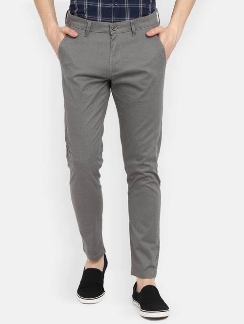 grey cotton chinos casual trousers - 19592615 - Very Small Image - 1