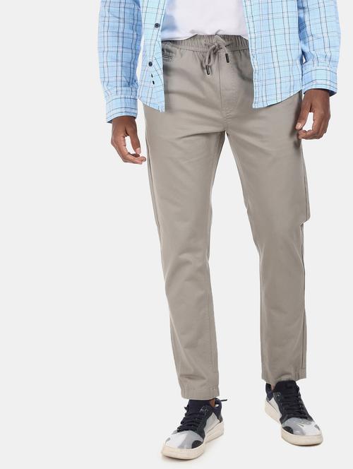 grey cotton chinos casual trousers - 19592707 - Very Small Image - 1