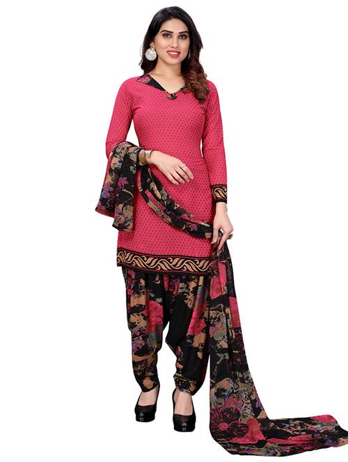crepe pink kurta salwar set - 19593864 - Very Small Image - 1