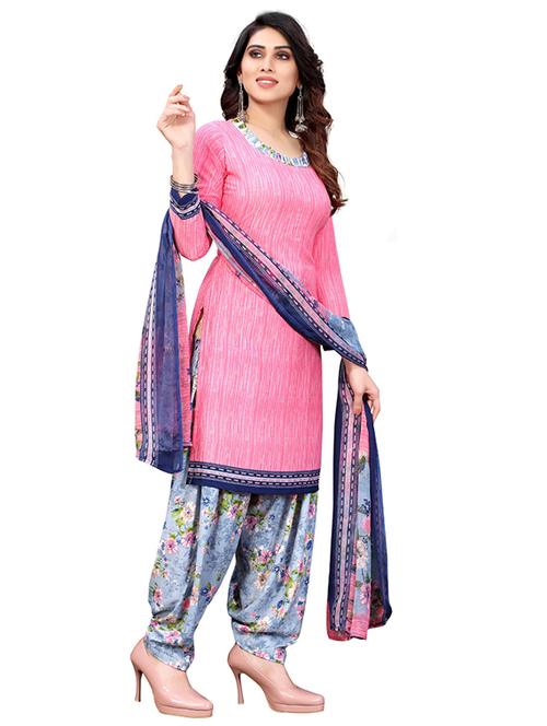crepe pink kurta salwar set - 19593878 - Very Small Image - 1