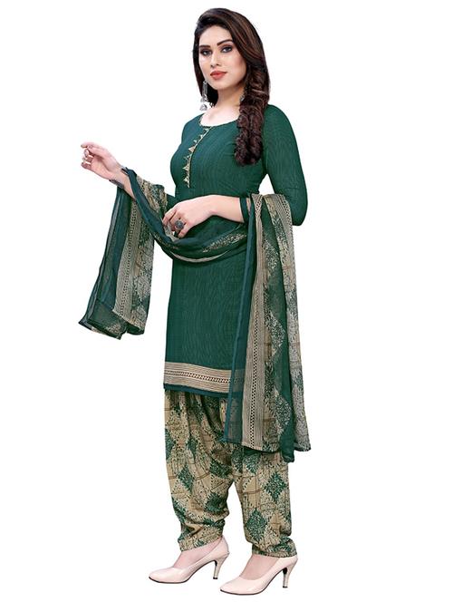 crepe green colored kurta salwar set - 19593886 - Very Small Image - 1