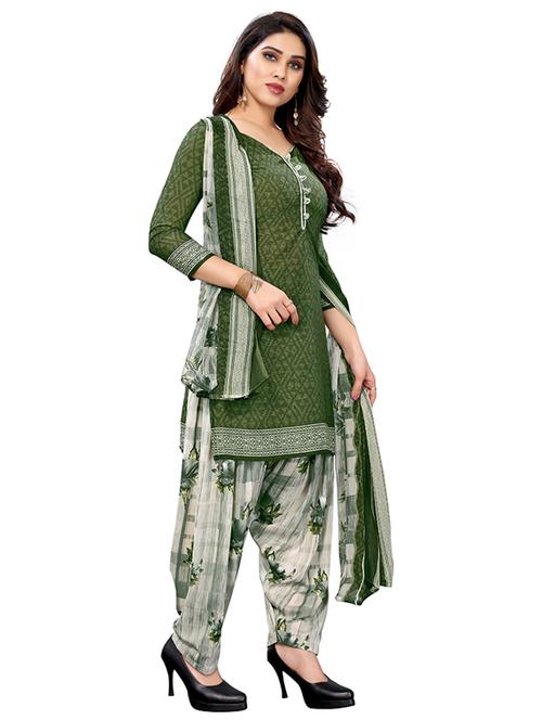 crepe green kurta salwar set - 19593888 - Very Small Image - 1