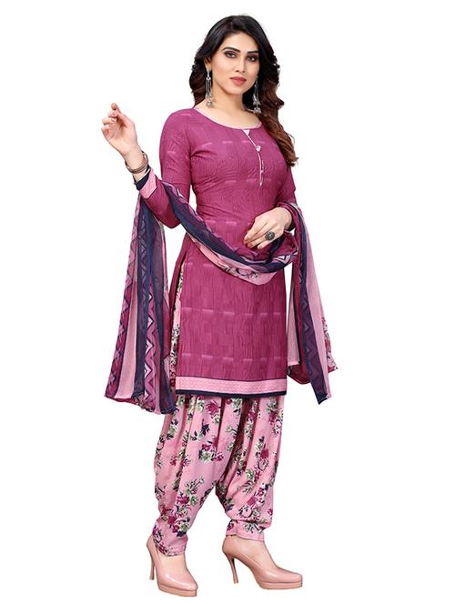 crepe purple kurta salwar set - 19593897 - Very Small Image - 1