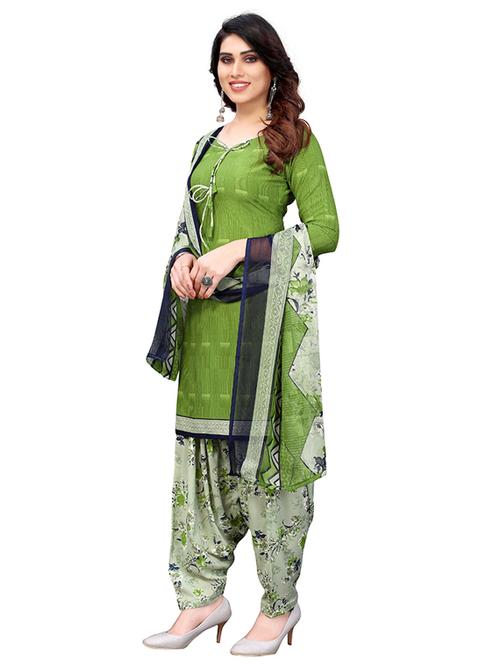 crepe green kurta salwar set - 19593898 - Very Small Image - 1