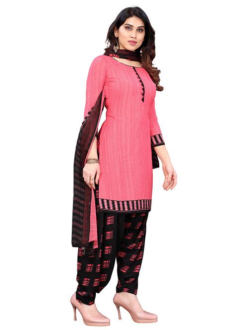 crepe pink kurta salwar set - 19593916 - Very Small Image - 1