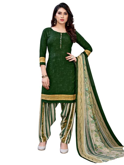 crepe green kurta salwar set - 19593923 - Very Small Image - 1