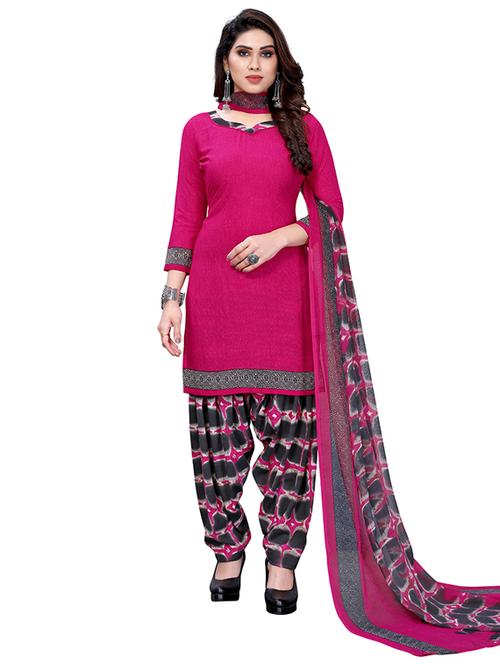 crepe pink kurta salwar set - 19593926 - Very Small Image - 1