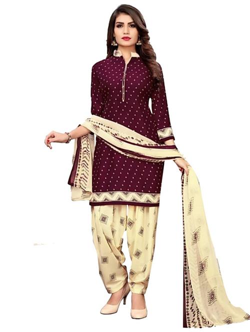 crepe purple kurta salwar set - 19593956 - Very Small Image - 1