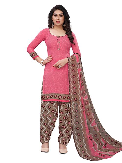 crepe pink kurta salwar set - 19593961 - Very Small Image - 1