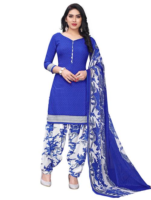crepe blue kurta salwar set - 19593967 - Very Small Image - 1