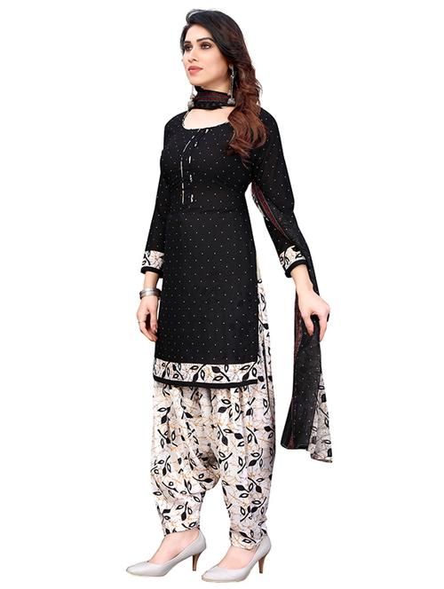 crepe black kurta salwar set - 19593970 - Very Small Image - 1
