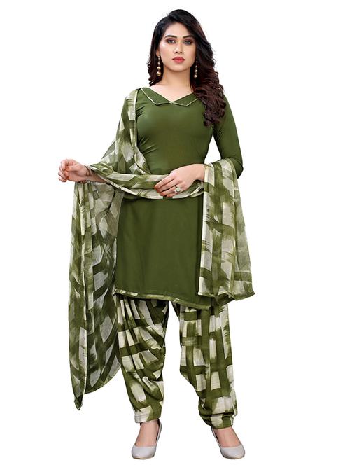 crepe green kurta salwar set - 19593972 - Very Small Image - 1