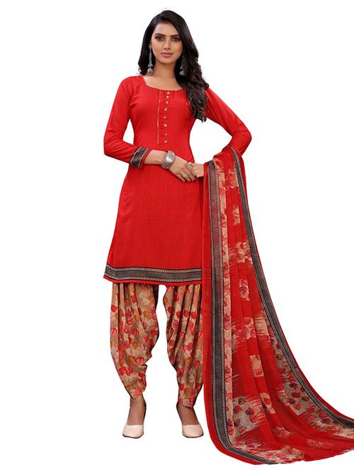 crepe multi colored kurta salwar set - 19593975 - Very Small Image - 1