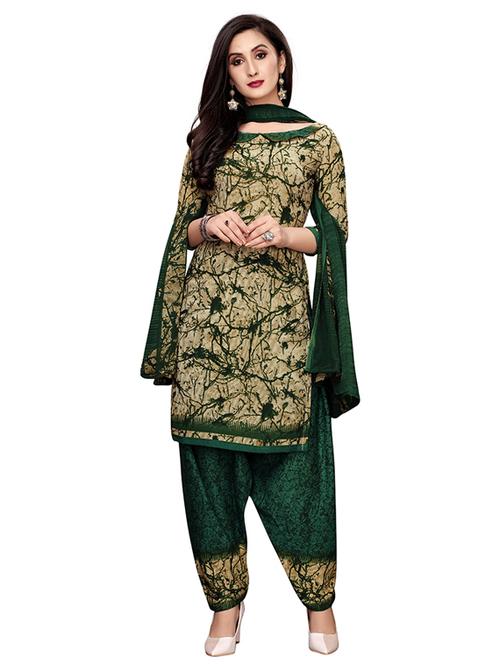 crepe green kurta salwar set - 19593979 - Very Small Image - 1