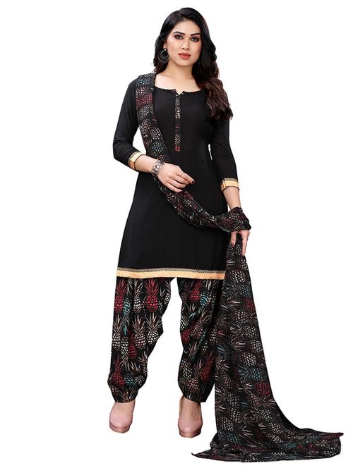 crepe black kurta salwar set - 19594012 - Very Small Image - 1