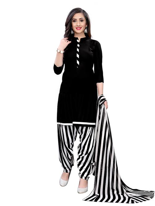 crepe black kurta salwar set - 19594019 - Very Small Image - 1