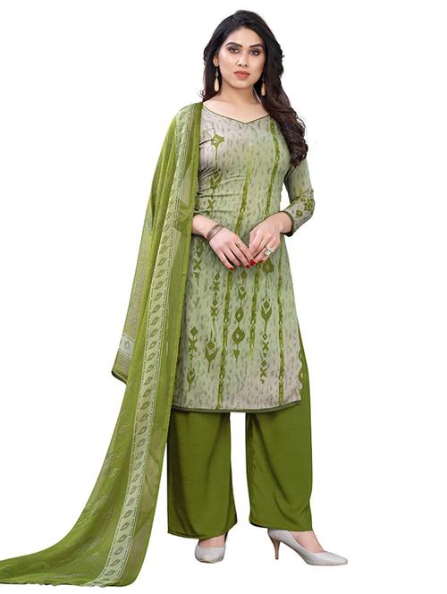 crepe green kurta salwar set - 19594033 - Very Small Image - 1