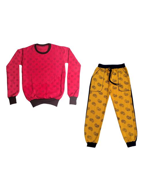 boys printed round neck full length set - 19594468 - Very Small Image - 1