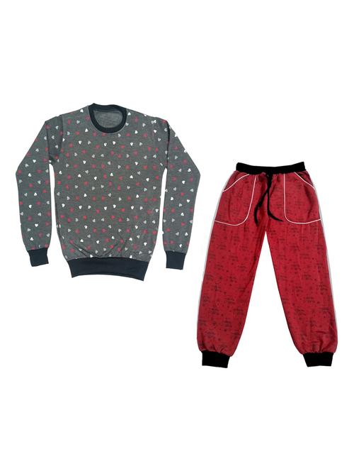 boys printed round neck full length set - 19594495 - Very Small Image - 1