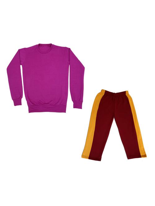 boys solid round neck full length set - 19594611 - Very Small Image - 1