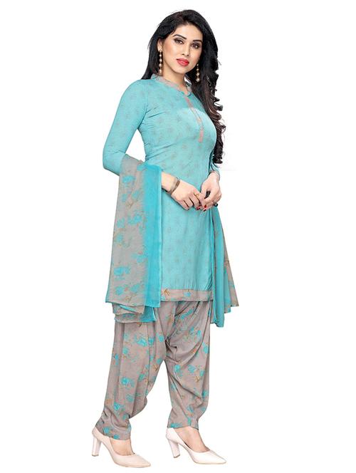 printed unstitched suit set - 19594691 - Very Small Image - 1