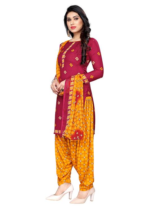 printed unstitched suit set - 19594816 - Very Small Image - 1