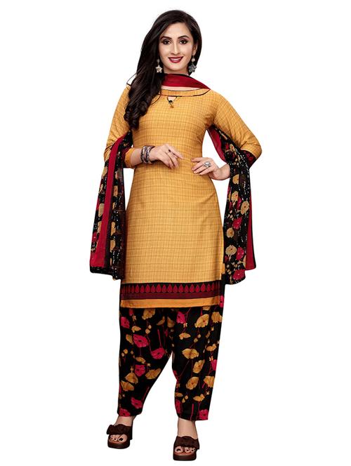 printed unstitched suit set - 19594915 - Very Small Image - 1