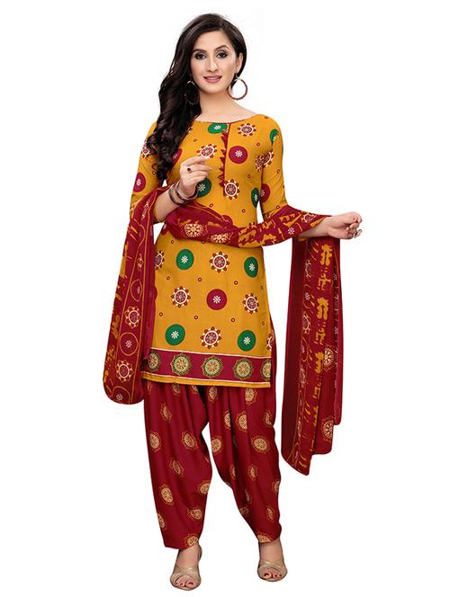 printed unstitched suit set - 19595112 - Very Small Image - 1