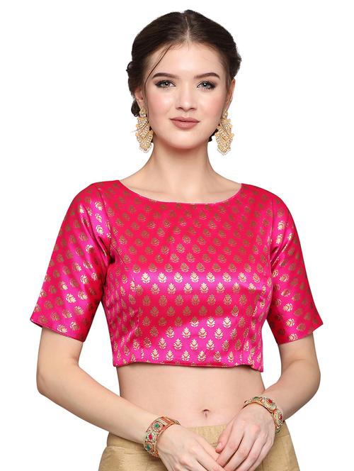 pink floral print regular blouse - 19595623 - Very Small Image - 1