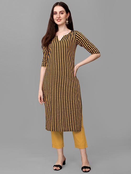 notch neck straight kurta - 19595664 - Very Small Image - 1
