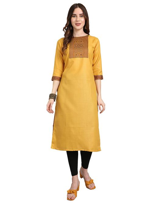 round neck straight kurta - 19595685 - Very Small Image - 1