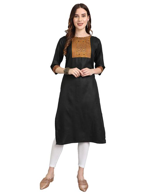 round neck straight kurta - 19595689 - Very Small Image - 1
