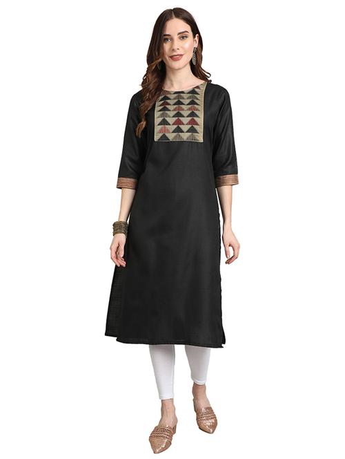 round neck straight kurta - 19595691 - Very Small Image - 1