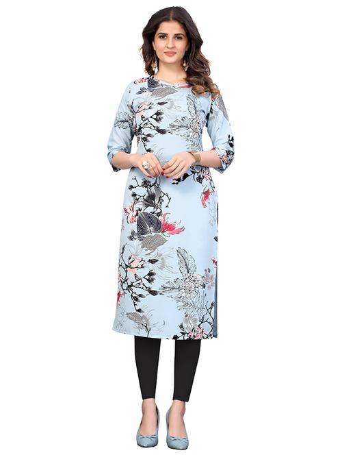 round neck straight kurta - 19595699 - Very Small Image - 1