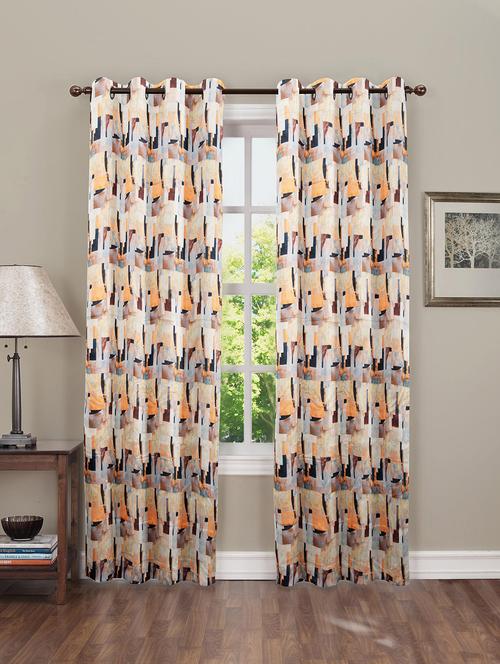 sb interio yellow box window high quality satin printed curtain pack of 05 - 19596292 - Very Small Image - 1