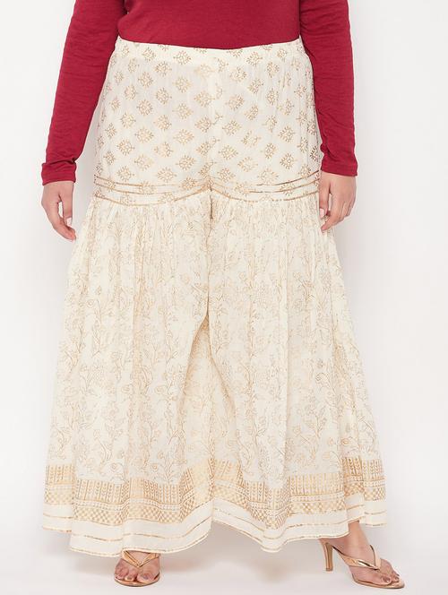 off-white printed gota detailed sharara - 19596329 - Very Small Image - 1