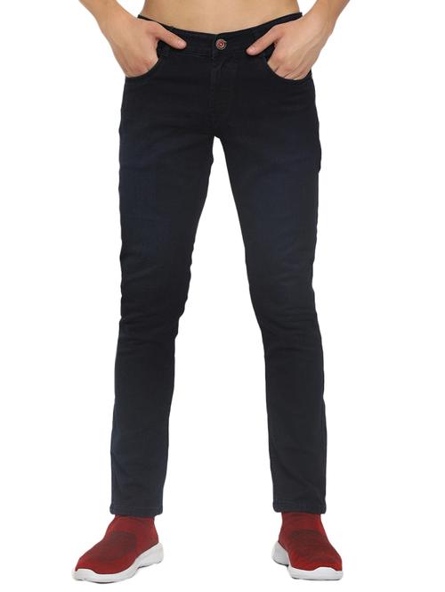 navy blue washed denim jeans - 19596408 - Very Small Image - 1