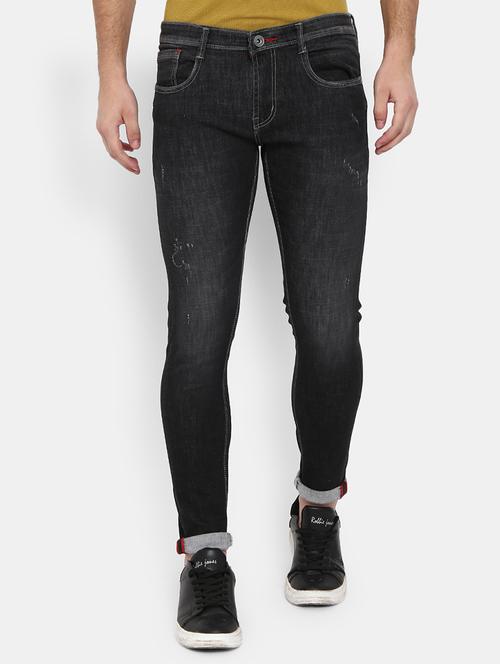 faded grey distressed detailed denim jeans - 19596430 - Very Small Image - 1