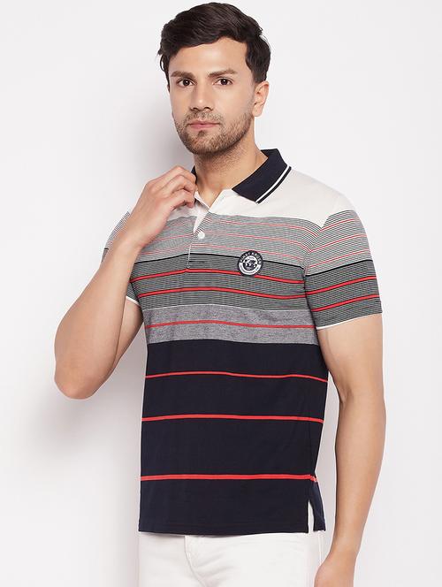 polo neck striped t-shirt - 19597089 - Very Small Image - 1