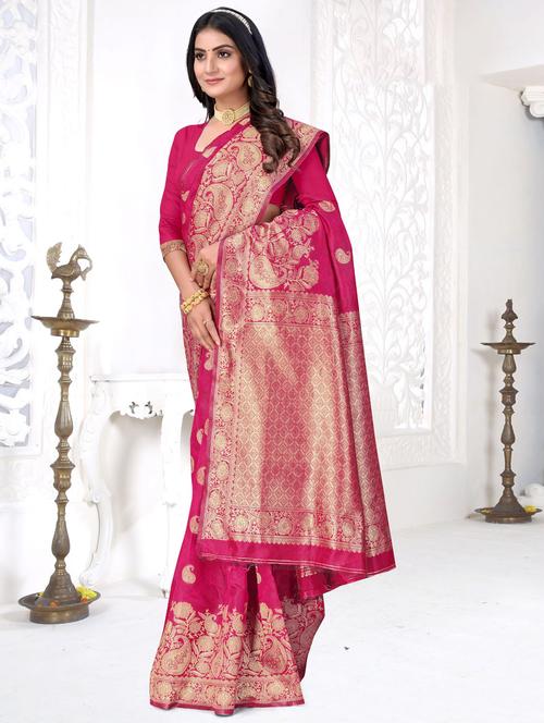 art silk woven saree - 19597104 - Very Small Image - 1