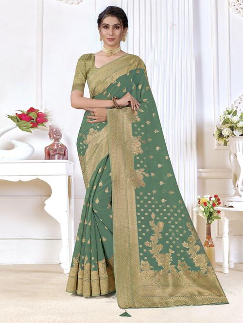 self design woven saree - 19597151 - Very Small Image - 1
