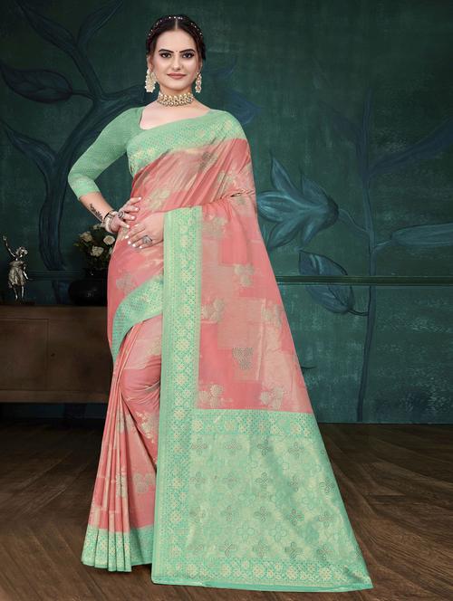 art silk banarasi saree - 19597713 - Very Small Image - 1