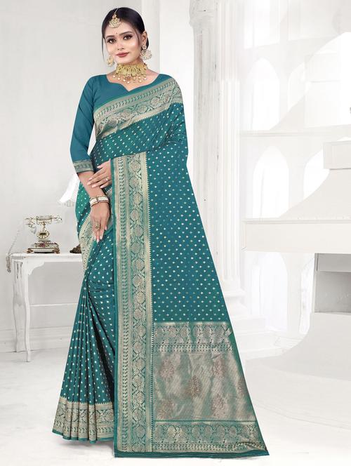 art silk kanjivaram saree with blouse - 19597721 - Very Small Image - 1