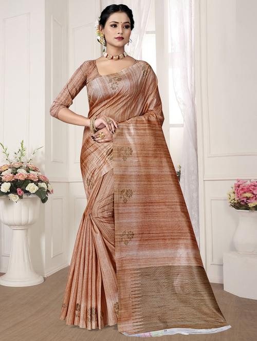 art silk woven saree with blouse - 19597724 - Very Small Image - 1