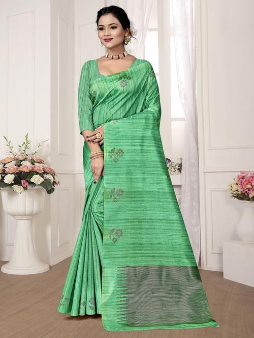 art silk woven saree with blouse - 19597728 - Very Small Image - 1