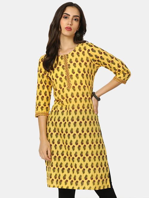 women's straight kurta - 19598054 - Very Small Image - 1
